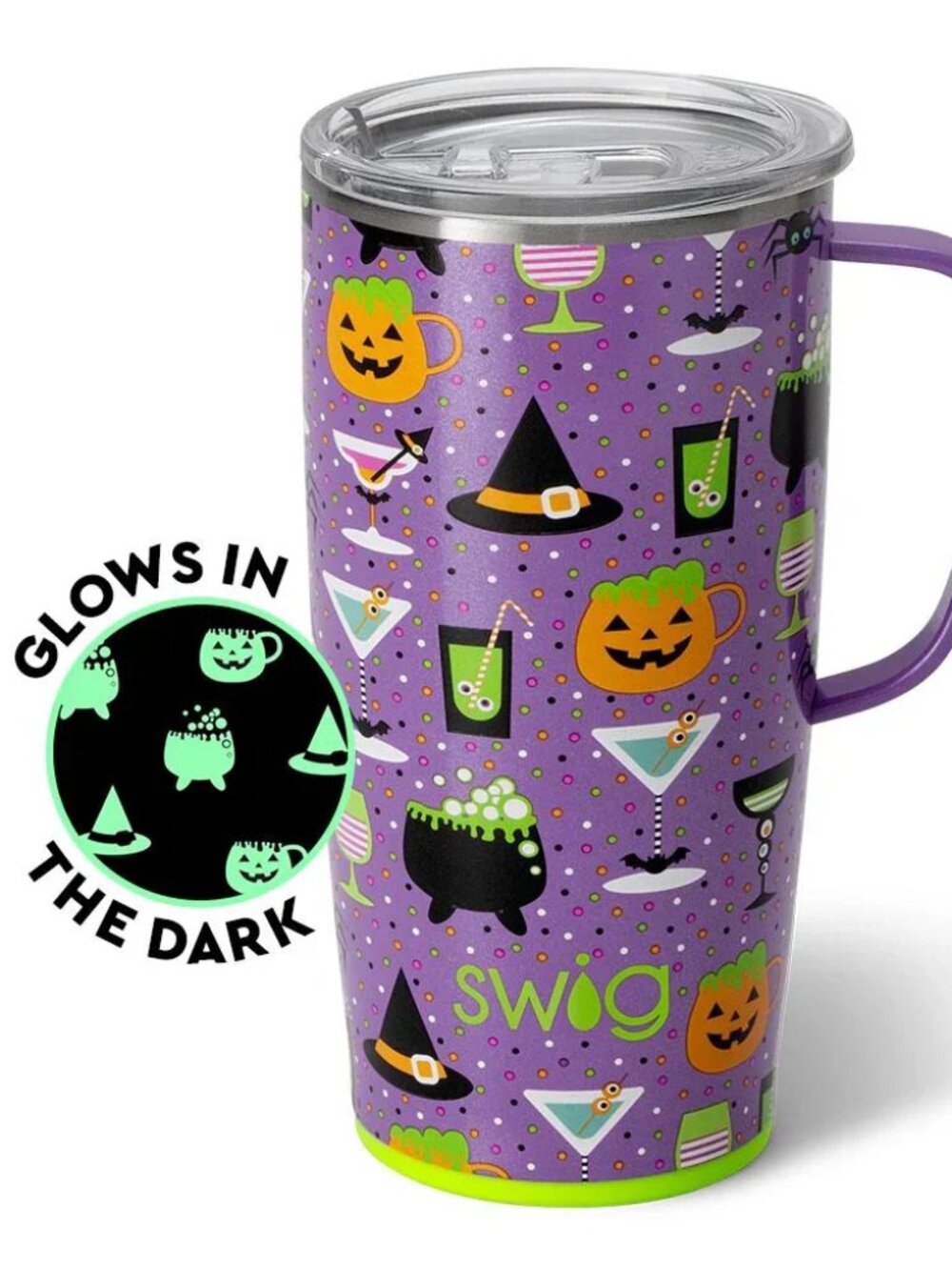 Swig Witches Brew 22oz Travel Mug - Glows In The Dark - NWT